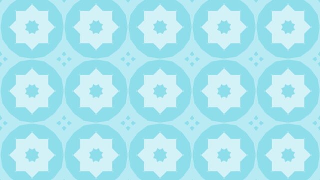 Animaci&oacute;n de patr&oacute;n repetitivo de copos de nieve caleidosc&oacute;pico.