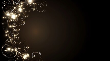 Ornate gold frame on dark background (13)