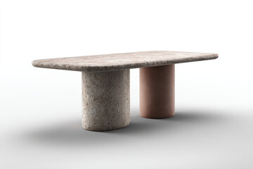 luxurious designer table featuring natural stone in trendy minimalist style awaits your attention