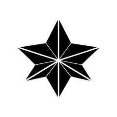 Paper Folded Star Logo Icon Vector Illustration