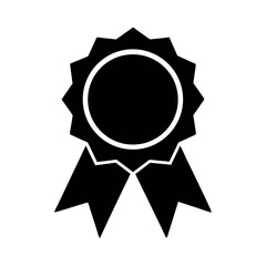Ribbon Award Logo Icon Vector Illustration