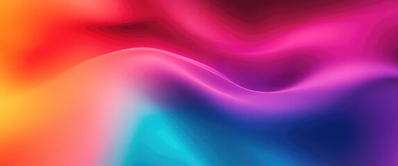 Obraz premium Vibrant Fluid Gradient with Smooth Blends of Orange, Red, Pink, Purple, and Blue