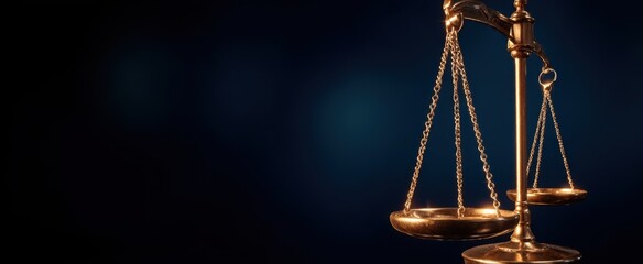 The Scales of Justice Representing Law and Fairness in a Legal Context.