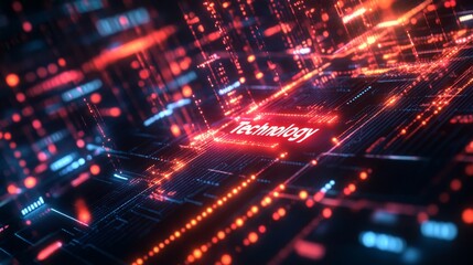 Fototapeta premium Dynamic ai background in a high-tech environment visual content for technology enthusiasts and innovators