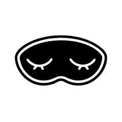 Sleep Eye Mask Logo Icon Vector Illustration