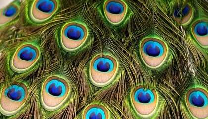 Obraz premium Peacock feathers close-up