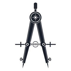 compass divider black simple calipers