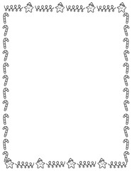 Christmas Doodle Border Frame. Hand-Drawn Black Line Borders. winter holiday Border Frame. Xmas Frames. Perfect for invitations, worksheets, weddings, and printable projects.