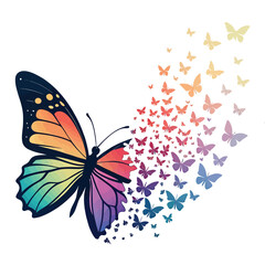 Creative and Modern Butterfly Icon – Vector Illustration