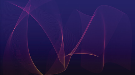 Flowing Ribbons Of Pink And Gold abstract background