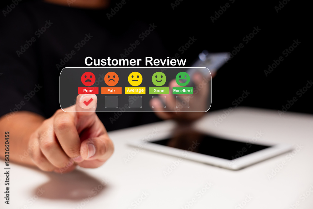 Poster a person selects a 
