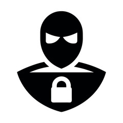User Privacy Masked Icon Vector Illustration