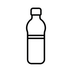 Water Bottle Single Line Icon Vector Illustration