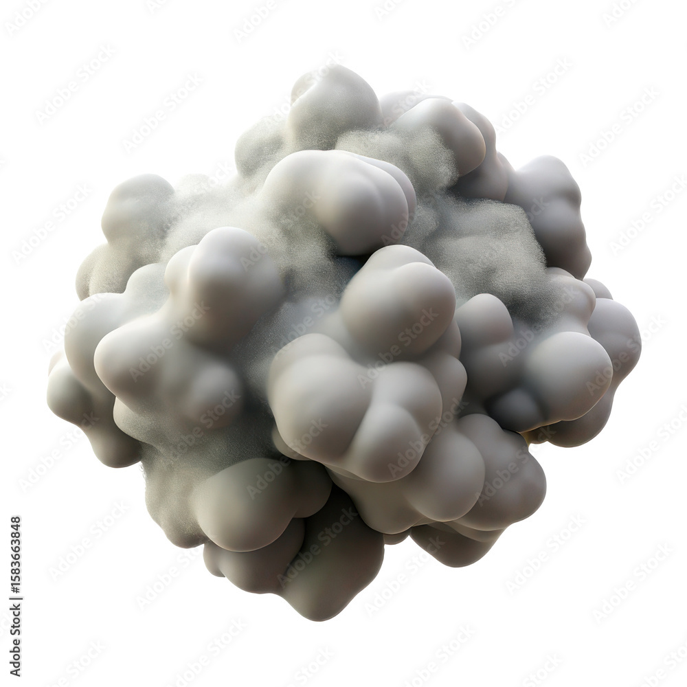 Poster cloudy smoke effect isolated on black background for design and overlay elements and abstract textur