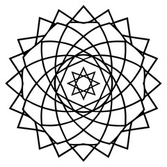 Geometric Mandala Minimalist Line Art Design