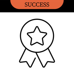 Success and Growth Editable Icons set. Vector illustration in modern thin line style of business icons: personal, professional, and financial growth, progress, career. Pictograms and infographics