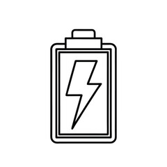 Battery with Lightning Bolt Icon – Minimalist Energy Symbol for Power and Electricity