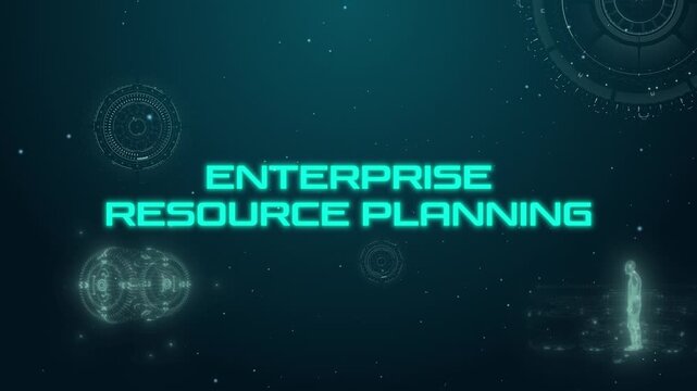 Technology Hud Digital Word Enterprise Resource Planning