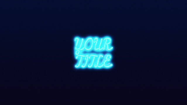 Elegant Neon Title Animation for Wide Screen