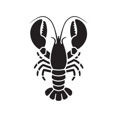 Lobster Silhouette Design for Seafood Lovers and Coastal Themes