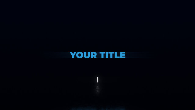 Glitch Tech Reflective Title Animation for Wide Screen