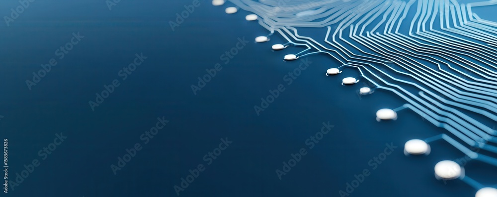 Poster legal intellectual property authority concept. abstract circuit design on a blue background with cir