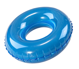 Blue pool float tube for summer swimming and relaxing in water sports inflatable toy vacation