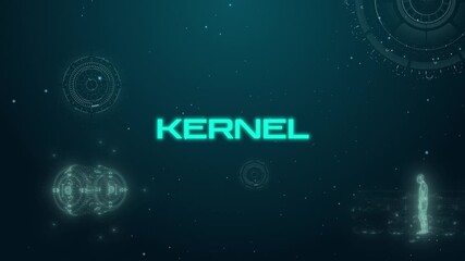 Technology Hud Digital Word Kernel - Powered by Adobe