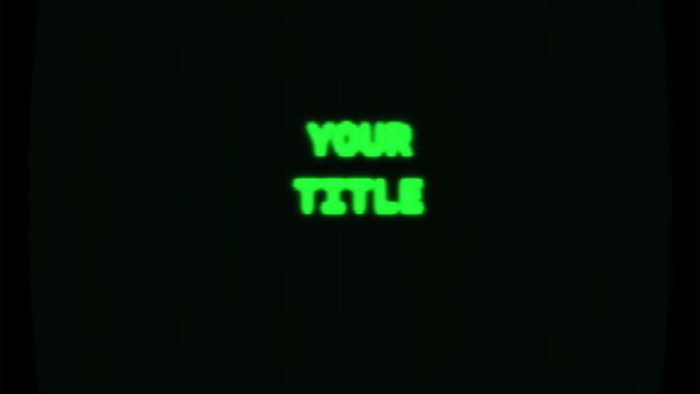 Retro PC Title Animation for Wide Screen