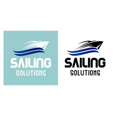 Simple, neat and elegant sailing ship vector logo