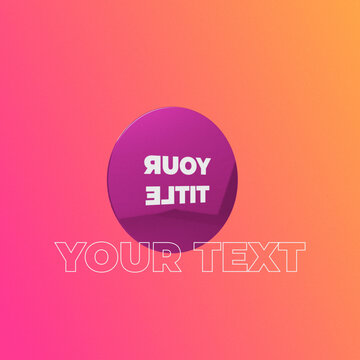 3D Circle Rotating Loop Title Animation for Square Posts
