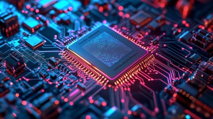 Exploring the intricate world of semiconductor nano components technology sector detailed image high-tech environment close-up view advanced materials