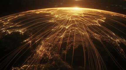 Connecting the digital globe illuminated networks across continents in a virtual environment a global perspective on connectivity