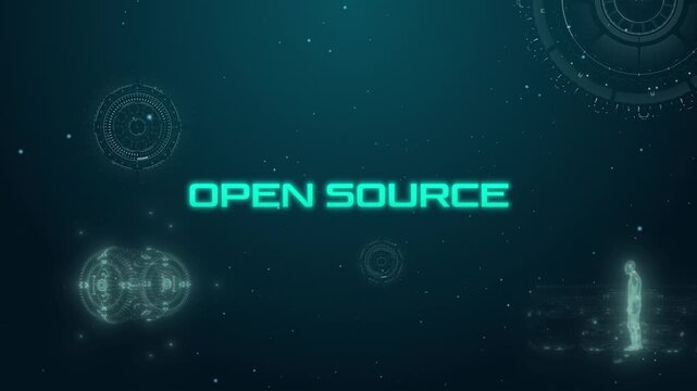 Technology Hud Digital Word Open Source