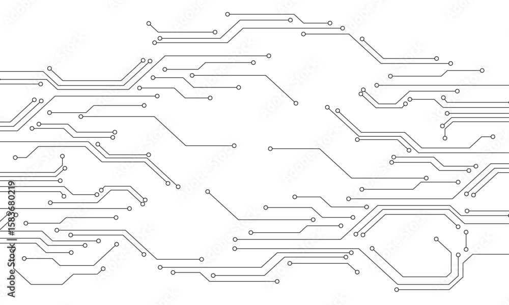 Poster technology digital circuit board background. technology black circuit diagram.high-tech connection s