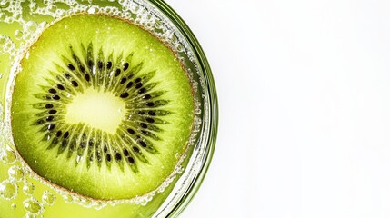 Sipping freshly squeezed fruit juice in a bright kitchen refreshing beverage vibrant atmosphere close-up view healthy lifestyle