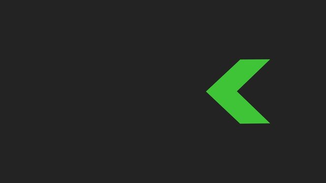 abstract directional arrow icon or swipe left arrow signal animation Transparent Download Arrow left Flat Icon On black Background. download icon sign. left arrows icon.
