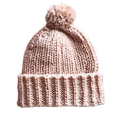 Cable knit hat isolated on transparent background