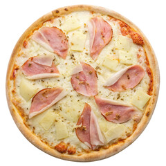 Pizza with Napole and Cheese on transparent background isolated on transparent background  
