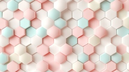 Creating a soft pastel hexagonal grid pattern for graphic design projects digital art environment aesthetic concept