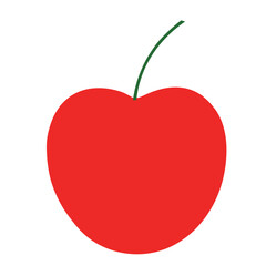 red apple isolated on white background