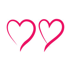 Beautiful 2 Heart Shape