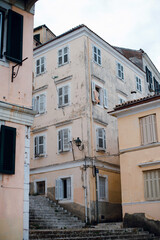 Charming European Building with Shuttered Windows