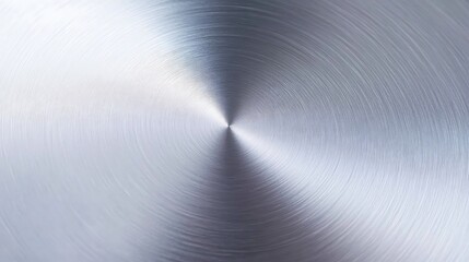 Polished metal surface with radial lines