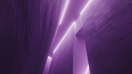 Purple, abstract architectural interior