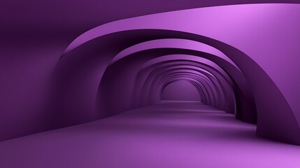 Purple arch tunnel perspective