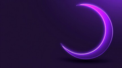 Purple crescent moon graphic