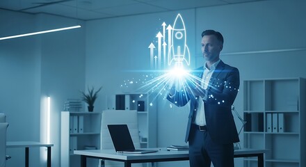 Business Growth Strategy  Innovative Ideas, Rocket Launch, and Strategic Planning for Success