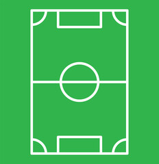 Football field icon. Football pitch icon line style design. Green football field icon. Basketball court and play field for game with ball, Soccer field, training zone.
