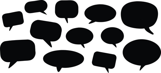 Playful Dog Illustration with Speech Bubbles in Vector Format on transparent background